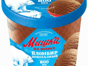Мороженое. Казахстан. Мишка на полюсе.пломбир шоколадный ведро 450г